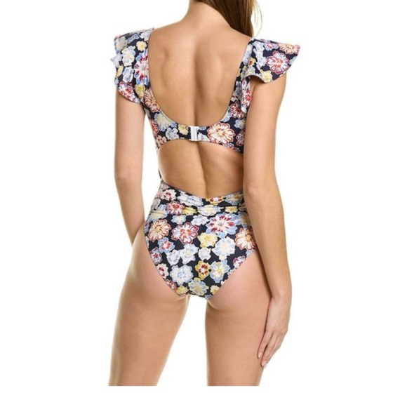 Tanya Taylor Blue multi colored Coraline One Piece size S - Picture 9 of 10